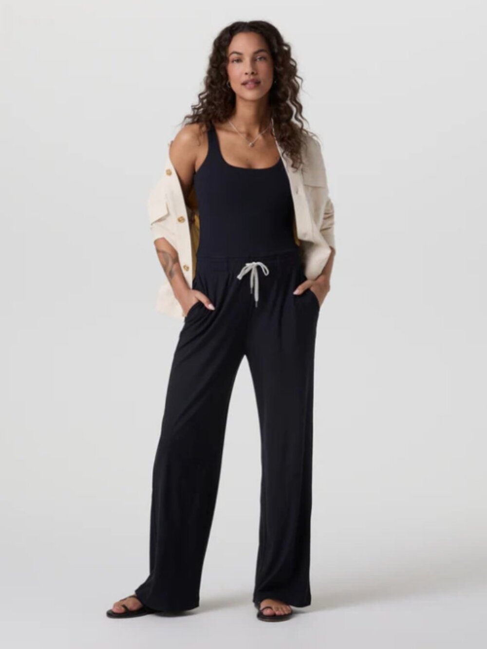 Vuori Pose Scoop Jumpsuit - Black - Small